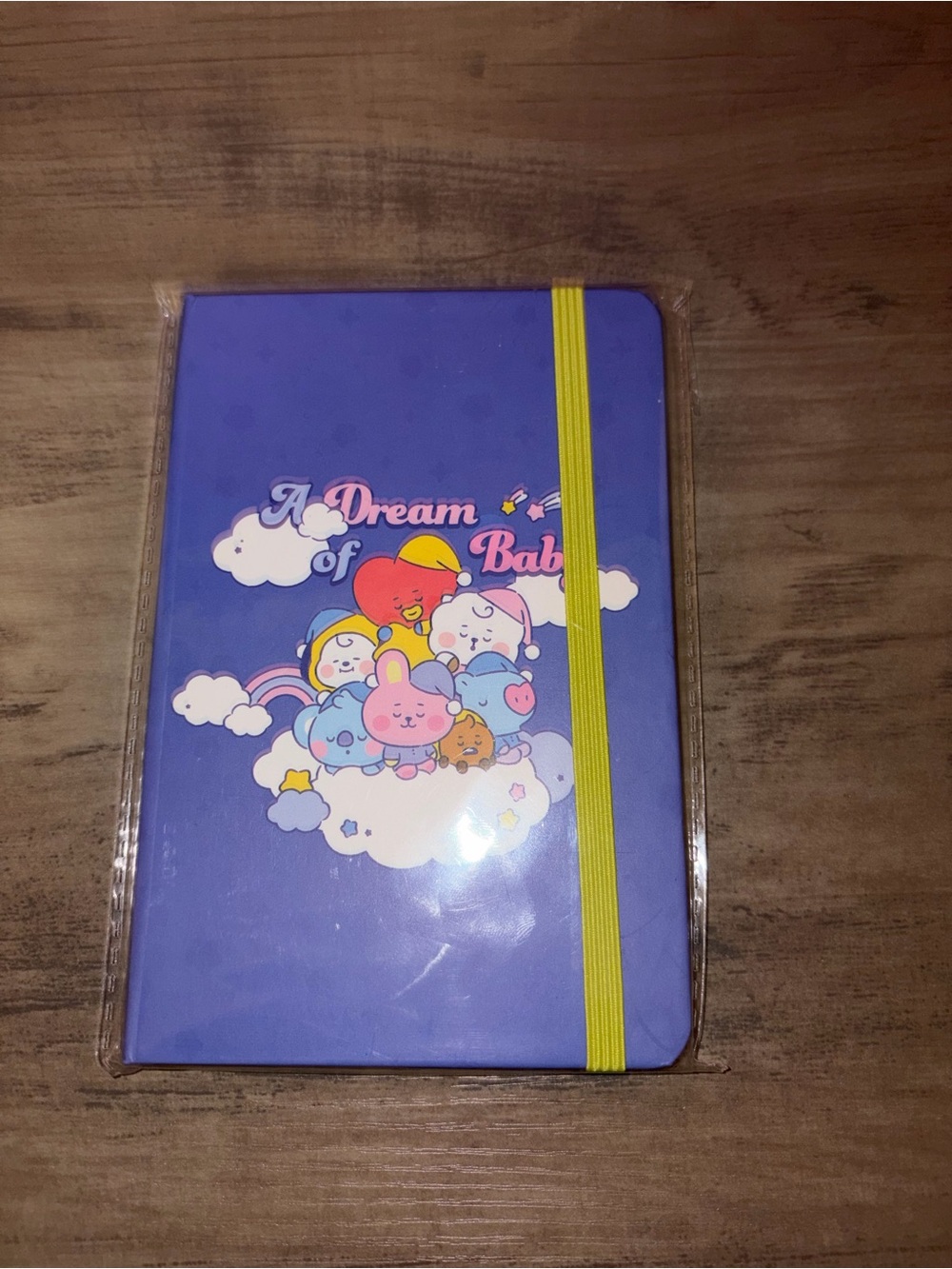 BT21 Baby Character Notebook Journal Purple Hardcover Kawaii BTS Stationery